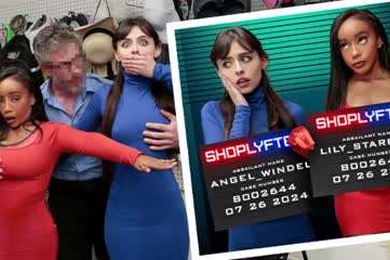 两个偷东西的美女被保安抓住爆草