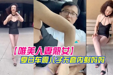 唯美人妻熟女漂亮生活游哉吊带小短裙车震儿子内射妈妈